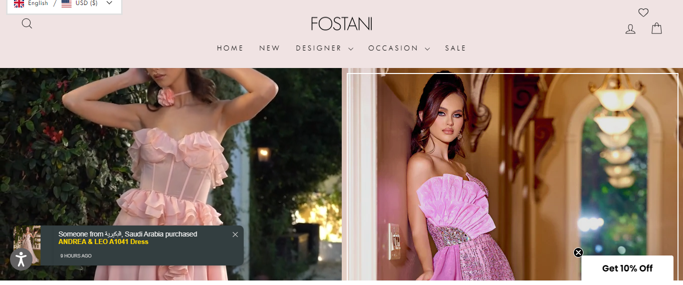 website design for FOSTANI