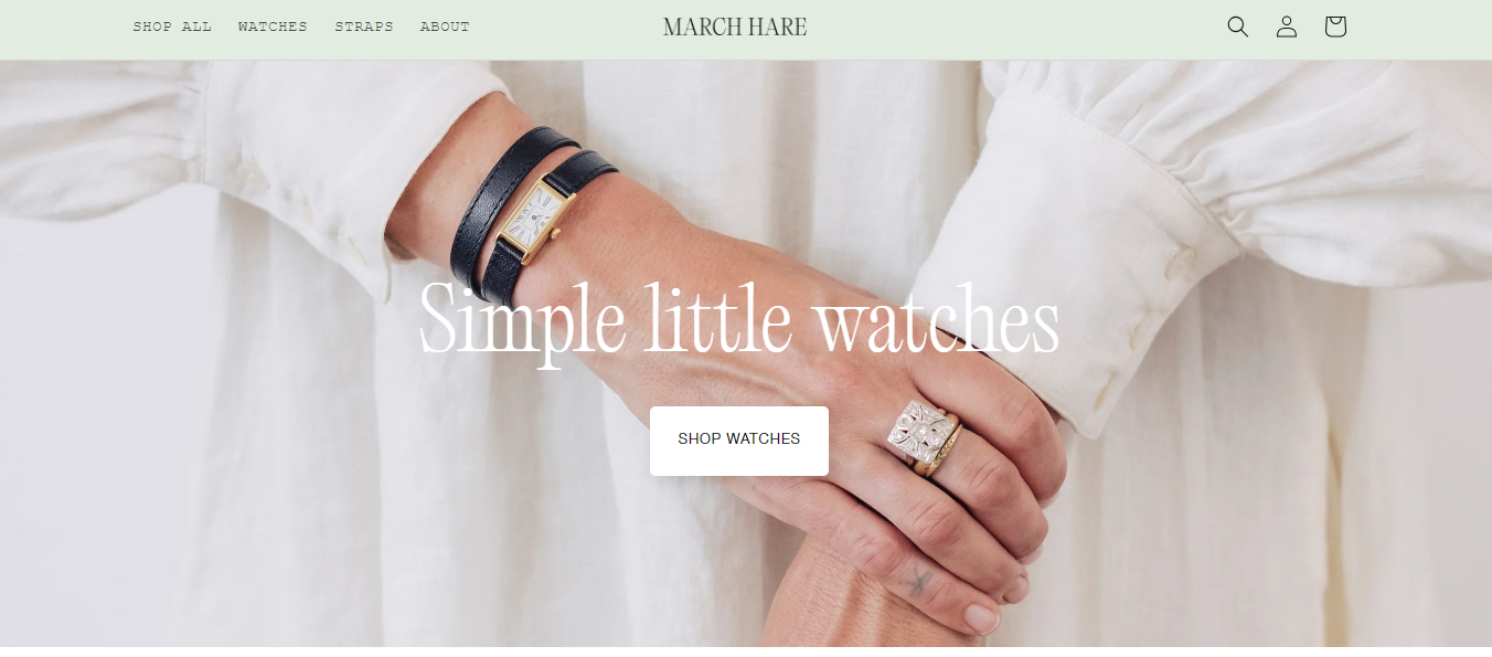 Website design for Simple little watches for marchharewatches